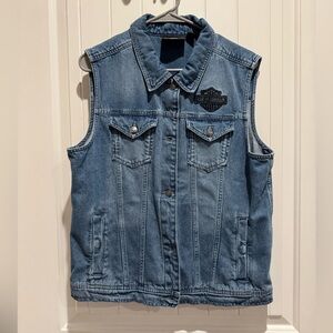 Harley-Davidson Denim Vest Size L Washed once but never worn.